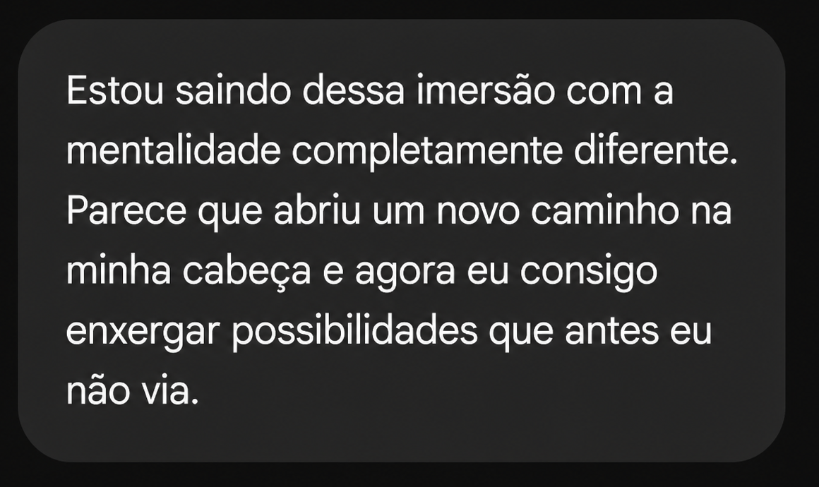 Depoimento de aluna 2 sobre a imersão de gestão com Débora Vasconcelos